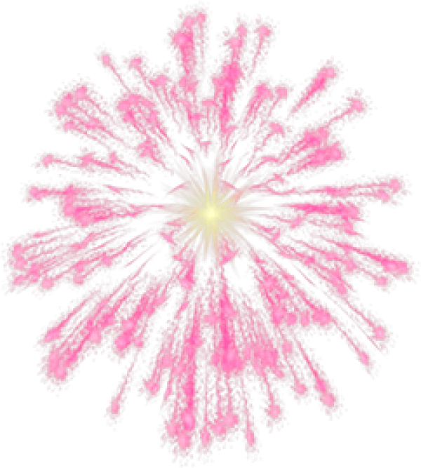 Pink Fireworks Explosion PNG Transparent Background