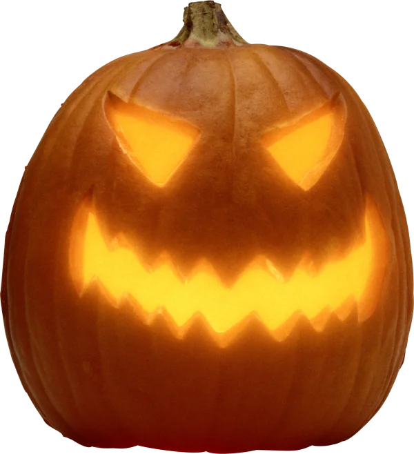 Glowing Jack-O-Lantern PNG Transparent Background