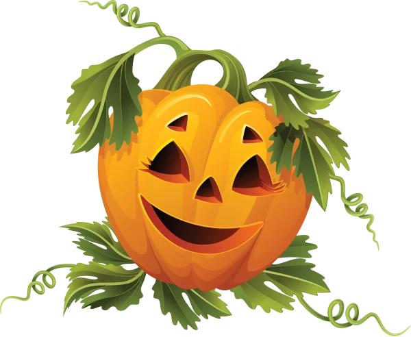 Happy Jack-o'-Lantern Pumpkin PNG Transparent