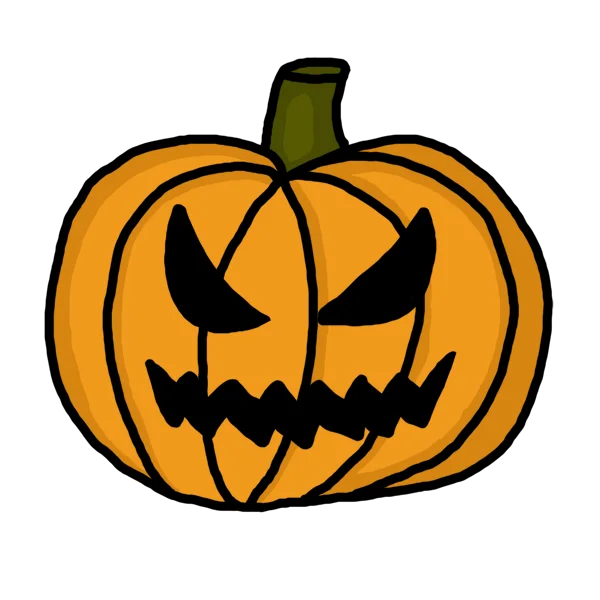 Scary Cartoon Jack-o'-lantern PNG