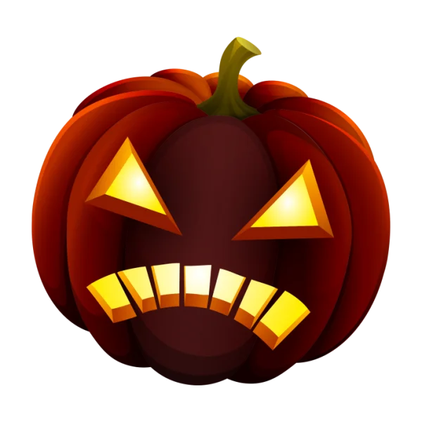 Angry Jack-o'-lantern Pumpkin PNG Transparent