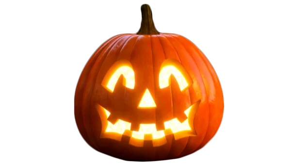 Glowing Jack-O-Lantern PNG Transparent Background