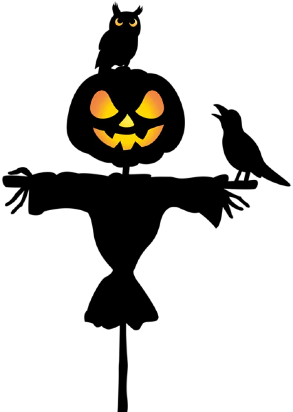 Spooky Jack-O'-Lantern Face with Glowing Eyes PNG