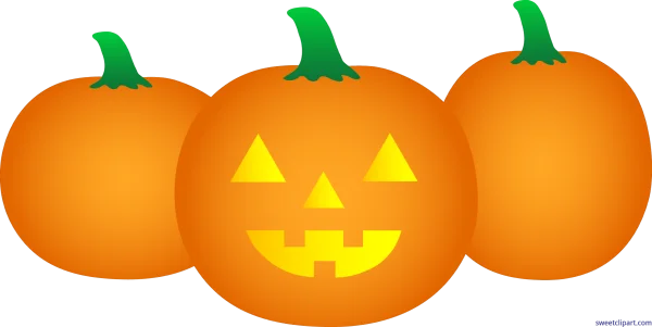 Jack-o'-Lantern and Pumpkins Transparent PNG
