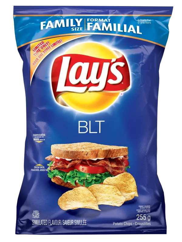 Lay's BLT Family Size Potato Chips Bag