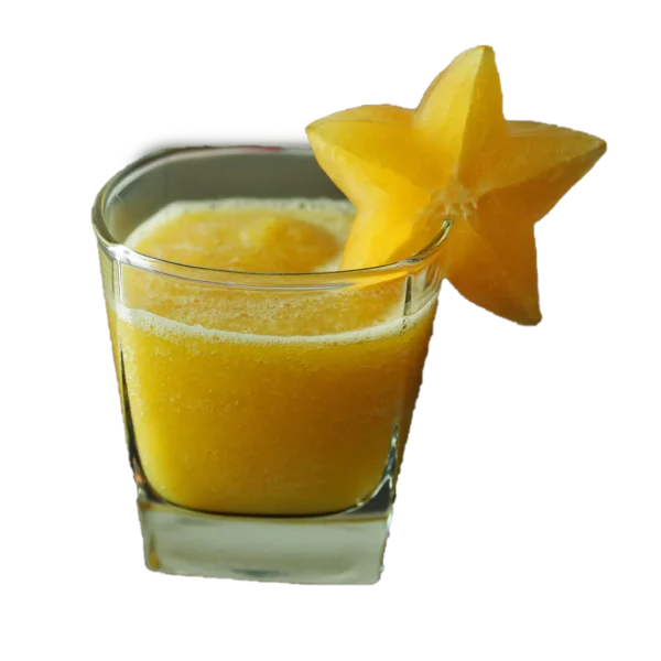 Starfruit Juice Glass PNG Transparent Background