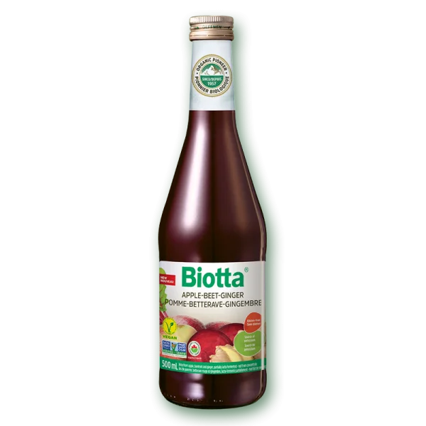 Biotta Apple Beet Ginger Juice Bottle PNG Transparent