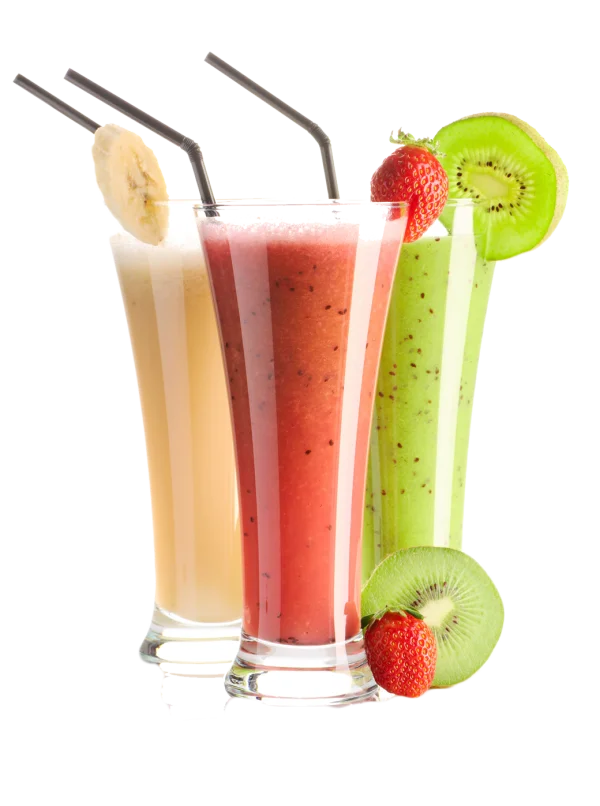Three Fruit Smoothies PNG Transparent Background
