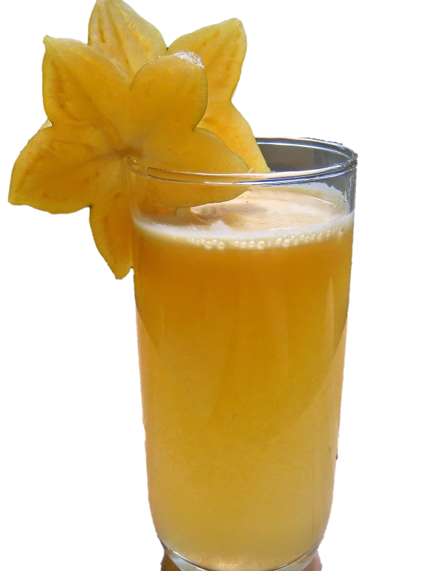 Star Fruit Juice with Carambola Garnish PNG