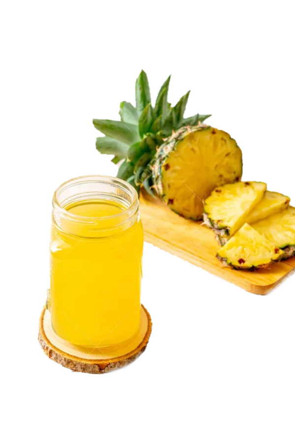 Pineapple Juice with Fresh Slices PNG Transparent