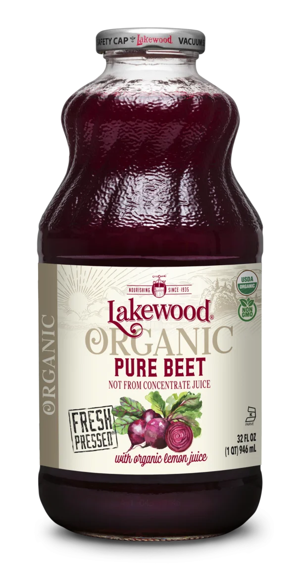 Lakewood Organic Pure Beet Juice Bottle PNG