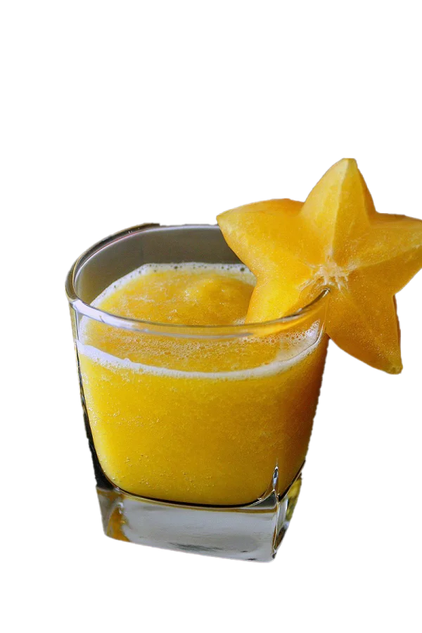 Star Fruit Juice Glass PNG Transparent Background