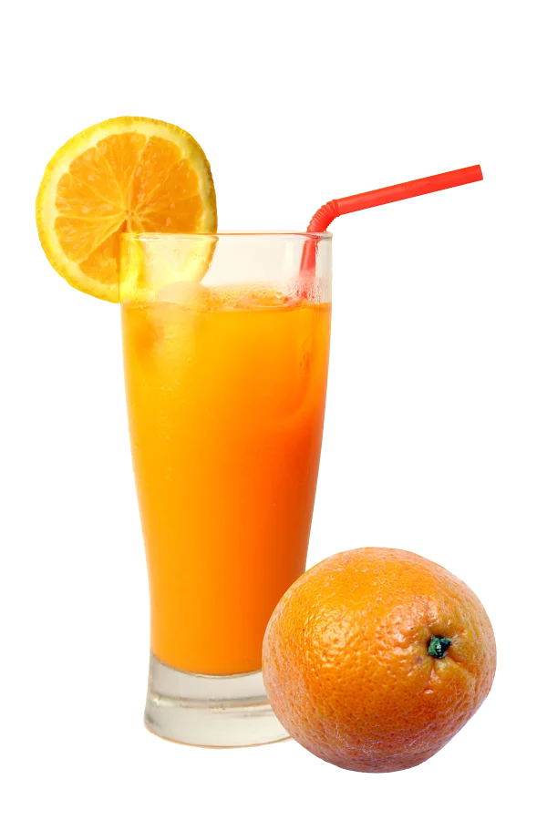 Fresh Orange Juice with Whole Orange PNG Transparent