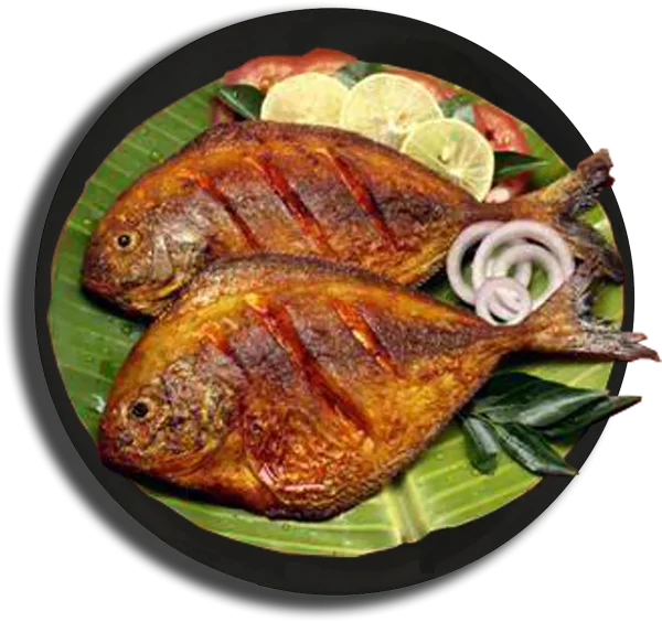 Whole Fried Fish Meal PNG Transparent Background