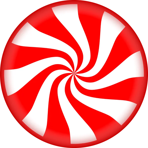 Red and White Swirl Candy PNG Transparent Background