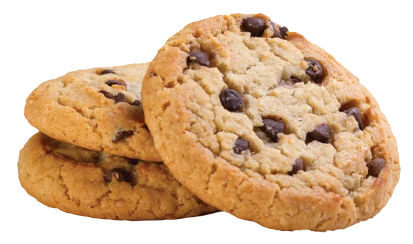 Chocolate Chip Cookies Stack PNG Transparent Background
