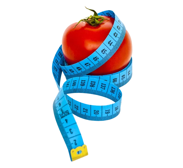 Tomato with Measuring Tape PNG Transparent Background