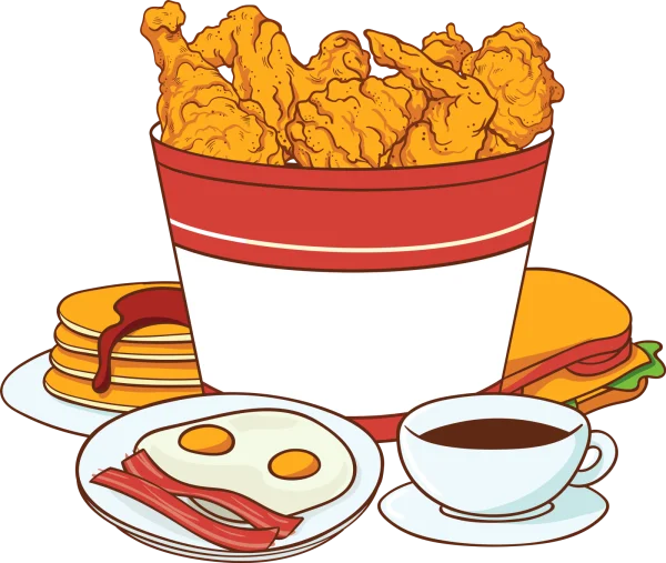 Fast Food Meal Combo PNG Transparent