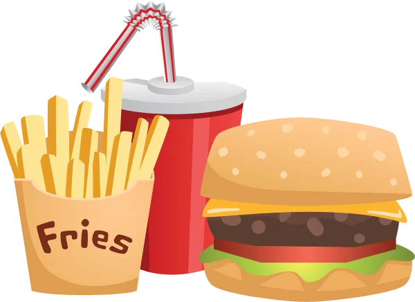 Fast Food Meal Combo PNG Transparent Background