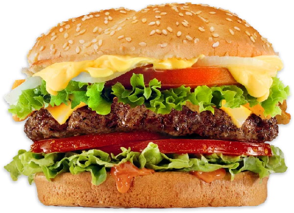 Delicious Double Patty Burger PNG