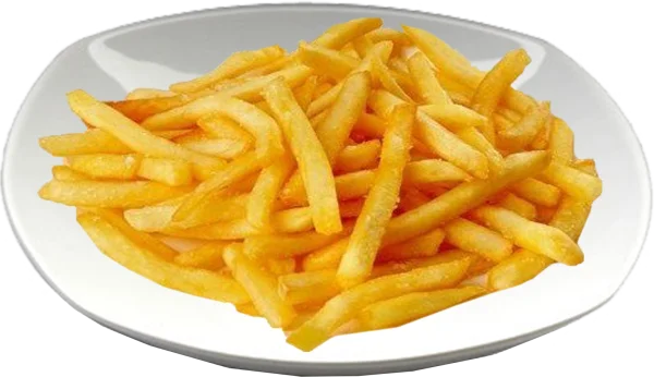 French Fries on Plate PNG Transparent Background