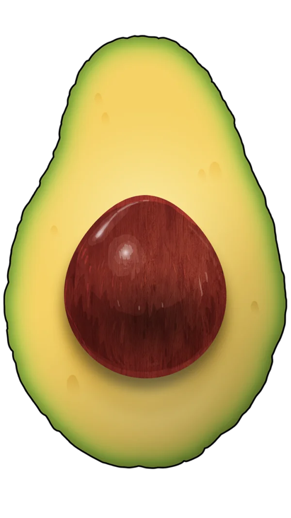 Half Avocado PNG Transparent Background