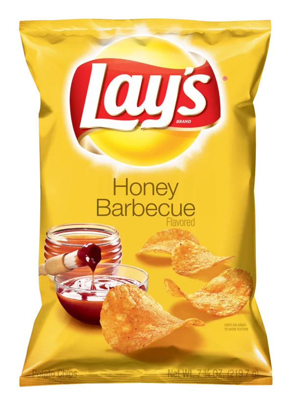 Lay's Honey Barbecue Chips Bag PNG Transparent Background