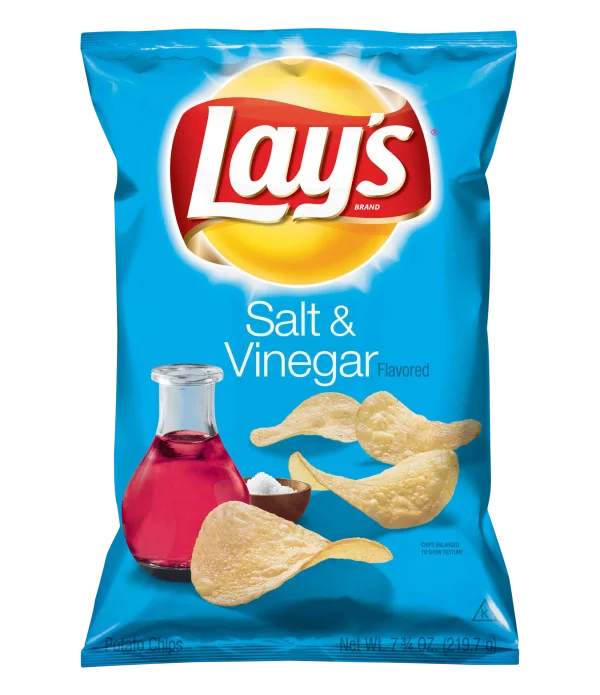 Lay's Salt & Vinegar Potato Chips Bag PNG
