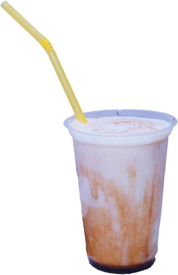 Strawberry Milkshake with Straw PNG Transparent Background