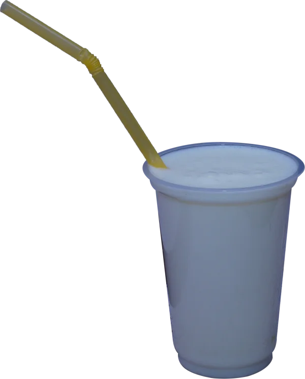 Milkshake with Straw PNG Transparent Background