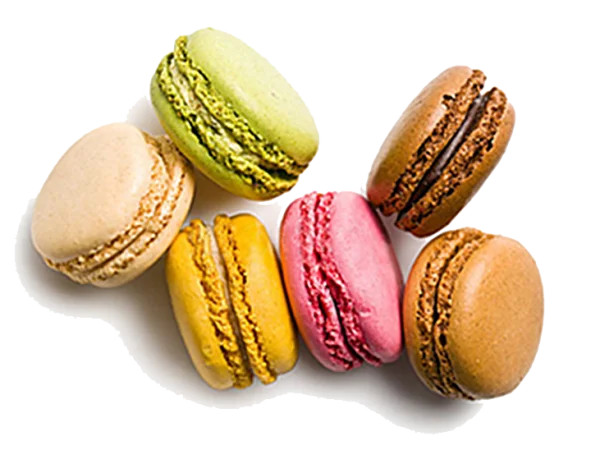 Assorted Colorful Macarons PNG Transparent Background