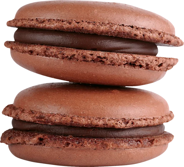 Chocolate Macarons Stack PNG Transparent Background