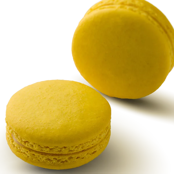 Two Yellow Macarons PNG Transparent Background