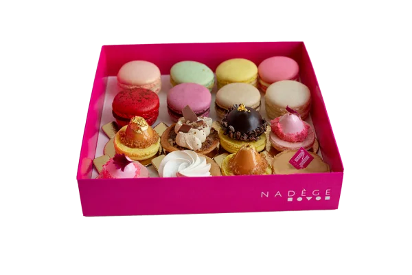 Nadège Macarons and Gourmet Desserts Box PNG