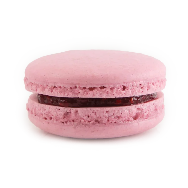 Pink Macaron with Jam Filling PNG Transparent Background