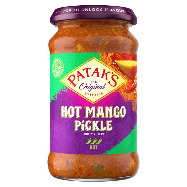Patak's Hot Mango Pickle Jar PNG Transparent Background