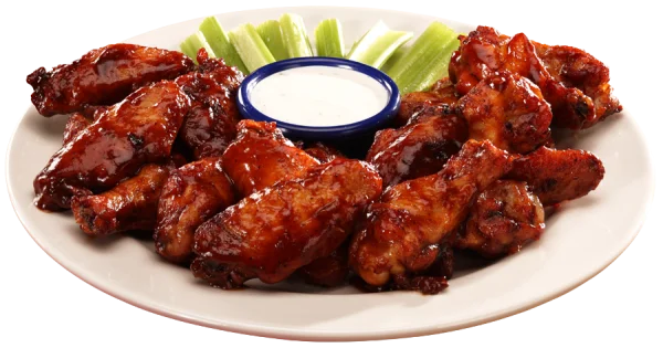 Appetizing BBQ Chicken Wings PNG Transparent