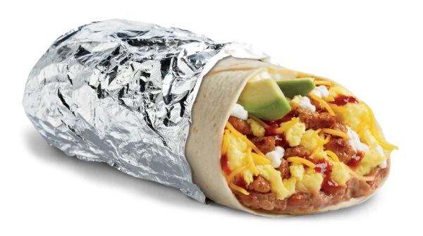 Breakfast Burrito with Avocado PNG Transparent Background