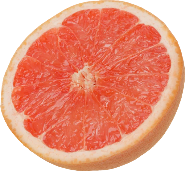 Pink Grapefruit Slice PNG Transparent Background