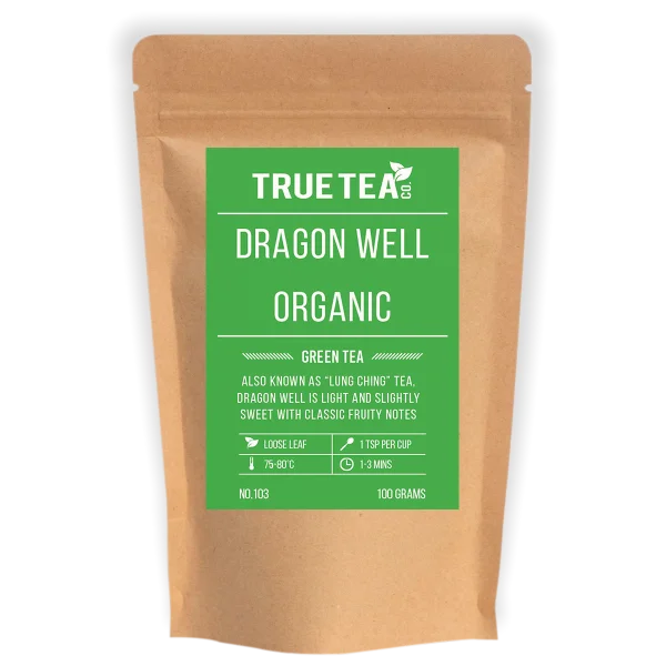 Organic Green Tea Packaging Pouch PNG