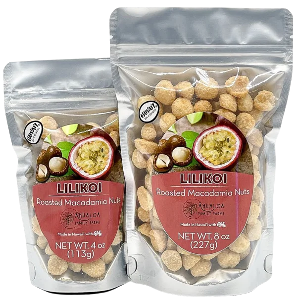 Lilikoi Roasted Macadamia Nuts Bags PNG