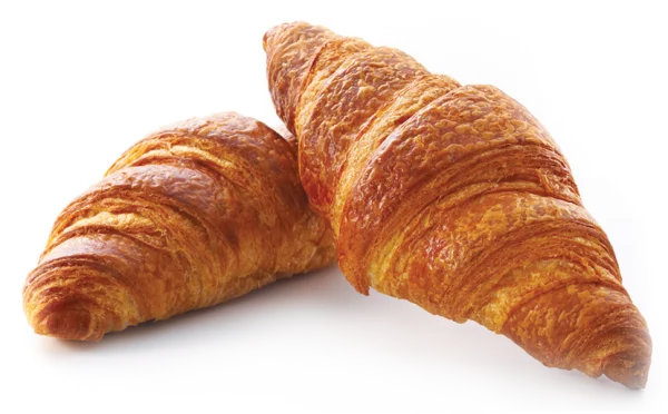 Two Golden Croissants PNG Transparent Background