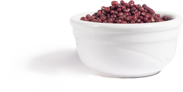 Red Beans in White Bowl PNG Transparent Background