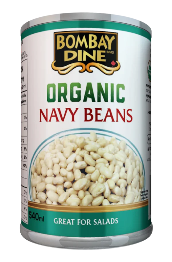 Organic Navy Beans Can PNG Transparent Background