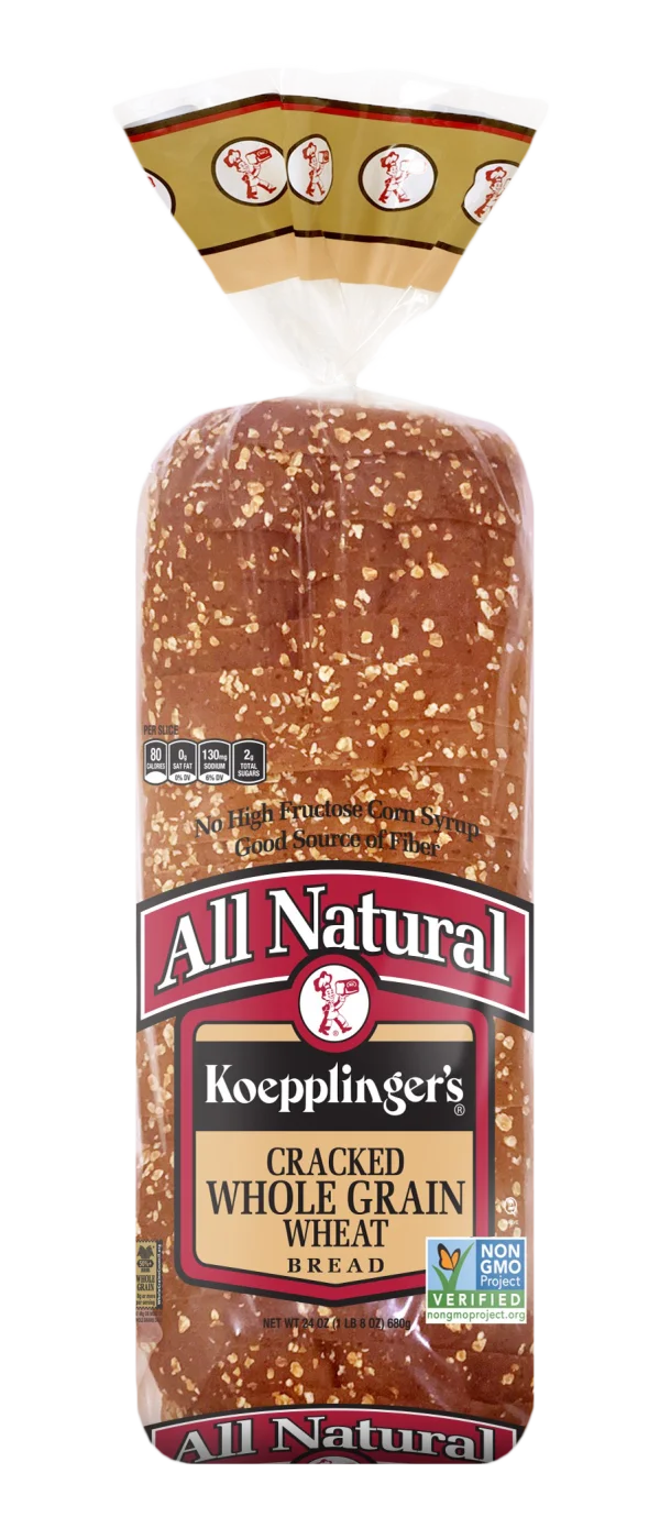 Koepplinger's All Natural Cracked Whole Grain Wheat Bread PNG