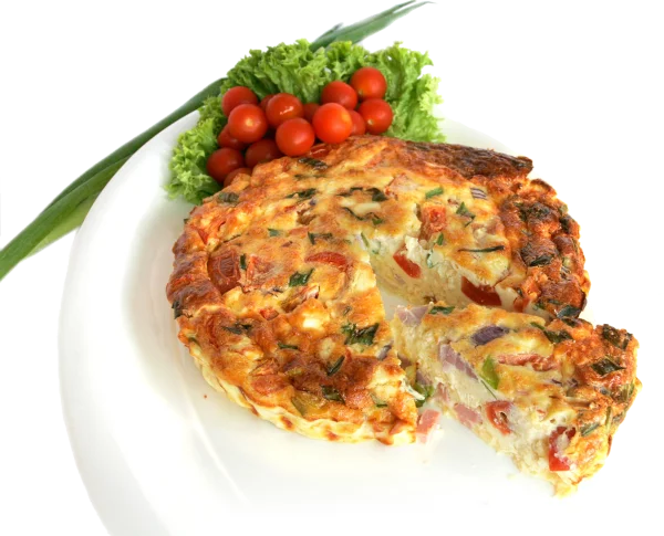 Savory Quiche with Cherry Tomatoes PNG