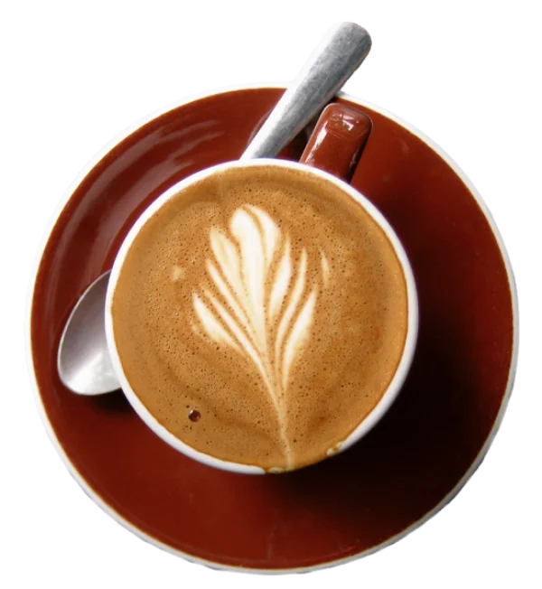 Latte Art Coffee Cup PNG Transparent Background