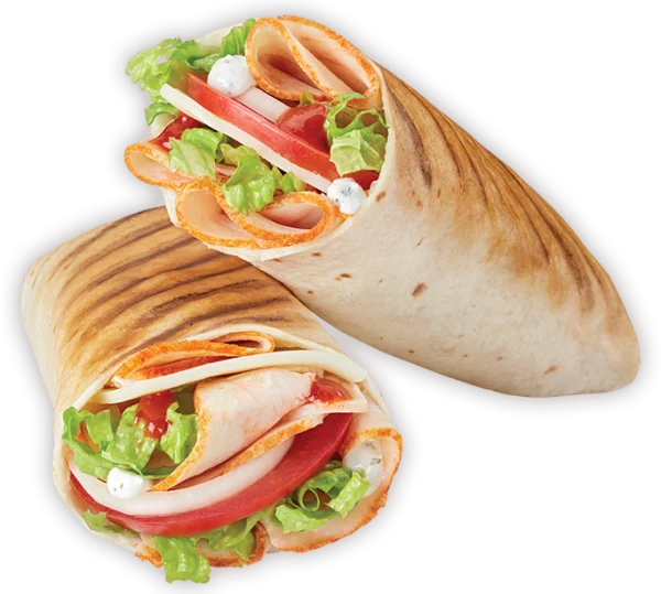 Grilled Turkey Deli Wraps PNG Transparent Background