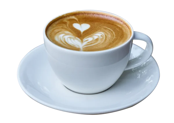 Latte Art Coffee Cup PNG Transparent Background