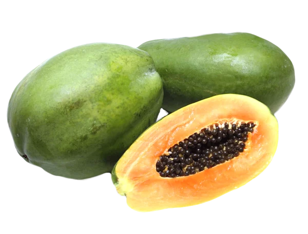 Fresh Papayas with Slice PNG Transparent Background